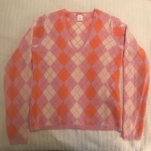JCrew Cashmere Argyle Sweater